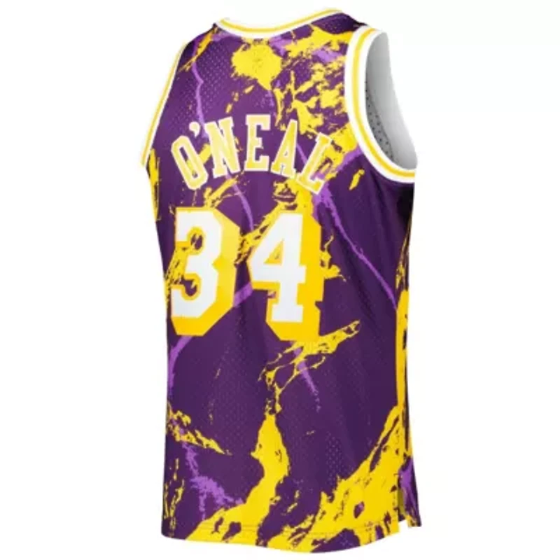 NBA Shaquille O'Neal Los Angeles Lakers 1996/97 Hardwood Classics Marble Swingman Jersey