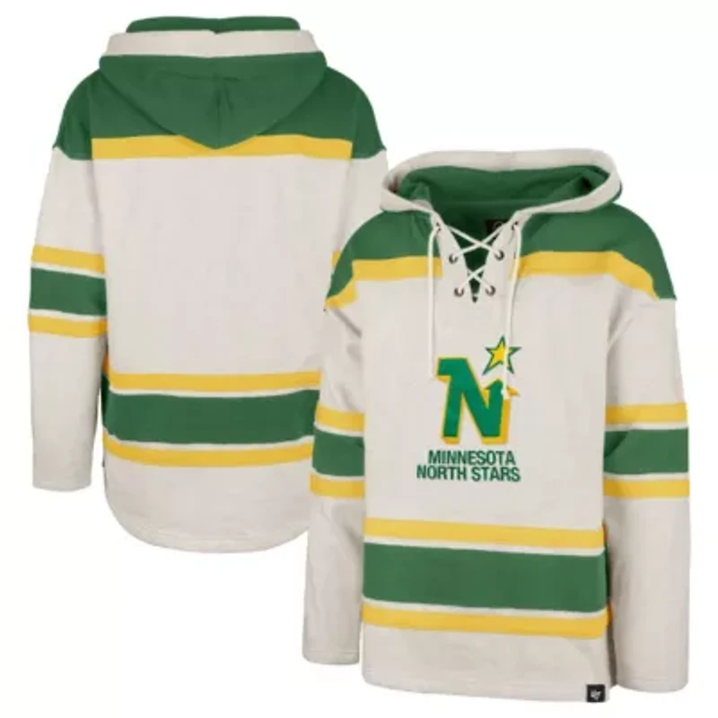 Vintage Hockey Minnesota North Stars Rockaway Lace-Up Pullover Hoodie