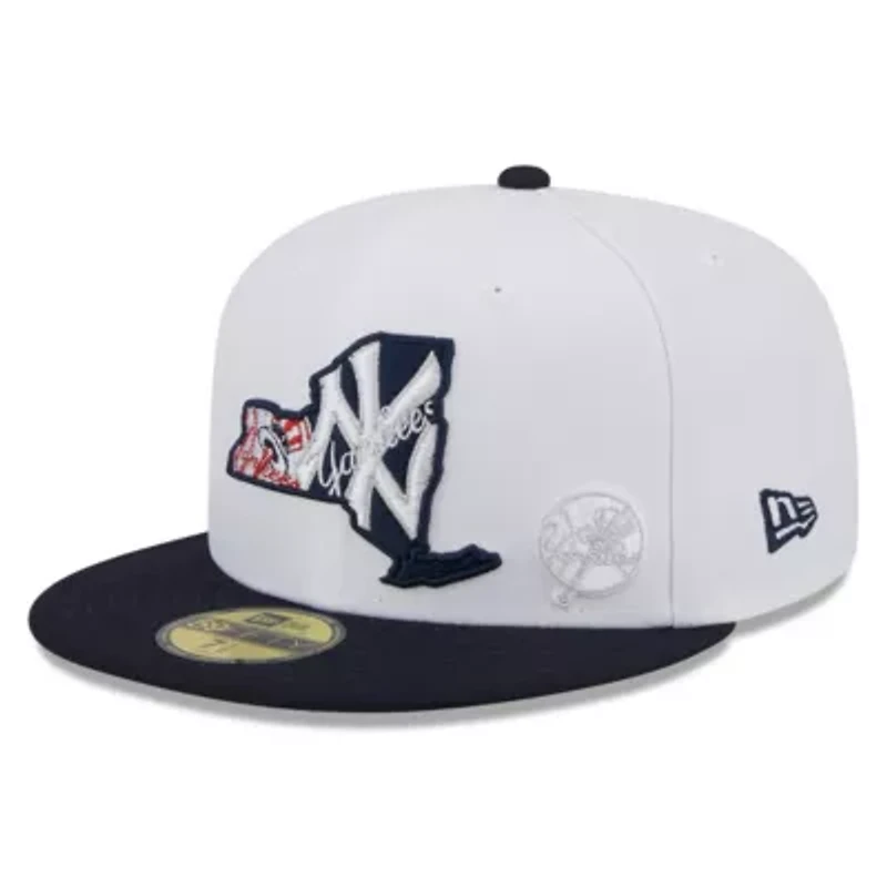 MLB White/Navy New York Yankees State 59FIFTY Fitted Hat