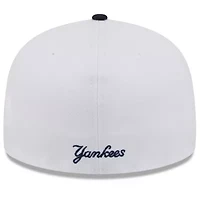 MLB White/Navy New York Yankees State 59FIFTY Fitted Hat