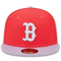 Boston Red Sox MLB Red/Lavender Spring Color Two-Tone 59FIFTY Fitted Hat