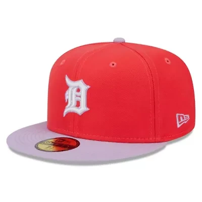 MLB Red/Lavender Detroit Tigers Spring Color Two-Tone 59FIFTY Fitted Hat