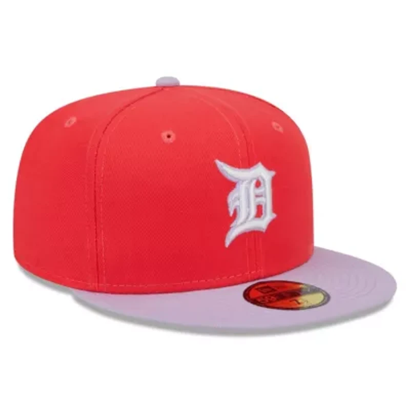 MLB Red/Lavender Detroit Tigers Spring Color Two-Tone 59FIFTY Fitted Hat
