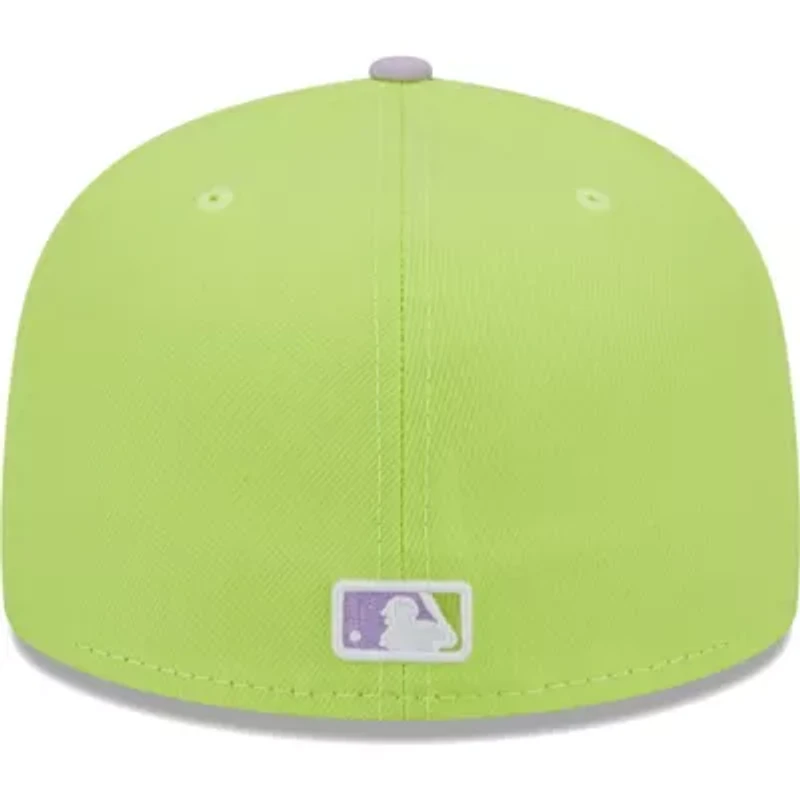 MLB Neon Green/Lavender Los Angeles Dodgers Spring Color Two-Tone 59FIFTY Fitted Hat