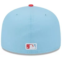 MLB Light Blue/Red Los Angeles Dodgers Spring Color Two-Tone 59FIFTY Fitted Hat
