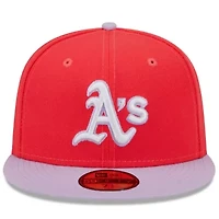 Oakland Athletics MLB Red/Lavender Spring Color Two-Tone 59FIFTY Fitted Hat