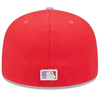 Oakland Athletics MLB Red/Lavender Spring Color Two-Tone 59FIFTY Fitted Hat