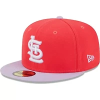 MLB Red/Lavender St. Louis Cardinals Spring Color Two-Tone 59FIFTY Fitted Hat