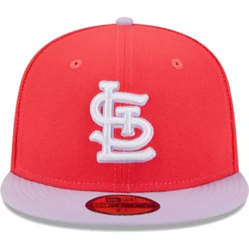 MLB Red/Lavender St. Louis Cardinals Spring Color Two-Tone 59FIFTY Fitted Hat