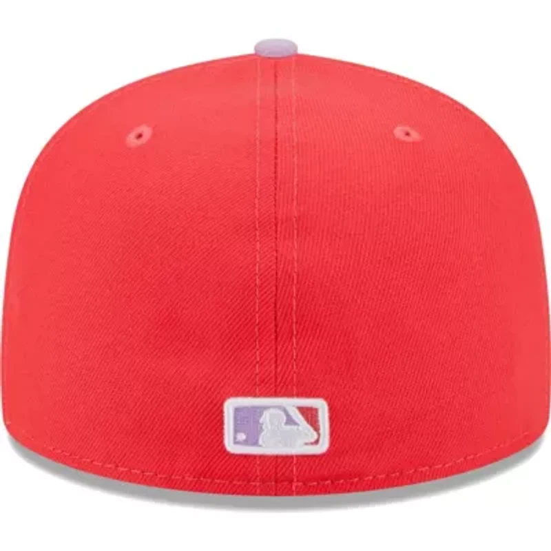 MLB Red/Lavender St. Louis Cardinals Spring Color Two-Tone 59FIFTY Fitted Hat