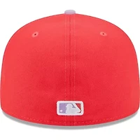 MLB Red/Lavender St. Louis Cardinals Spring Color Two-Tone 59FIFTY Fitted Hat