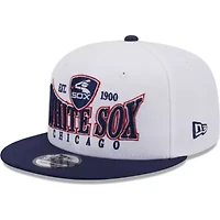 Chicago White Sox MLB White/Navy Chicago Sox Crest 9FIFTY Snapback Hat