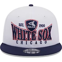 Chicago White Sox MLB White/Navy Chicago Sox Crest 9FIFTY Snapback Hat