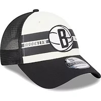 NBA Brooklyn Nets Stripes 9FORTY Trucker Snapback Hat