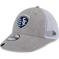 MLS Heather Gray/White Sporting Kansas City 39THIRTY Trucker Flex Hat