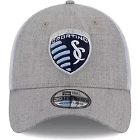 MLS Heather Gray/White Sporting Kansas City 39THIRTY Trucker Flex Hat