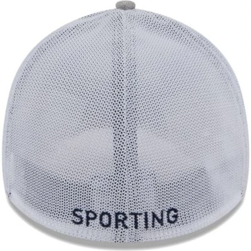 MLS Heather Gray/White Sporting Kansas City 39THIRTY Trucker Flex Hat