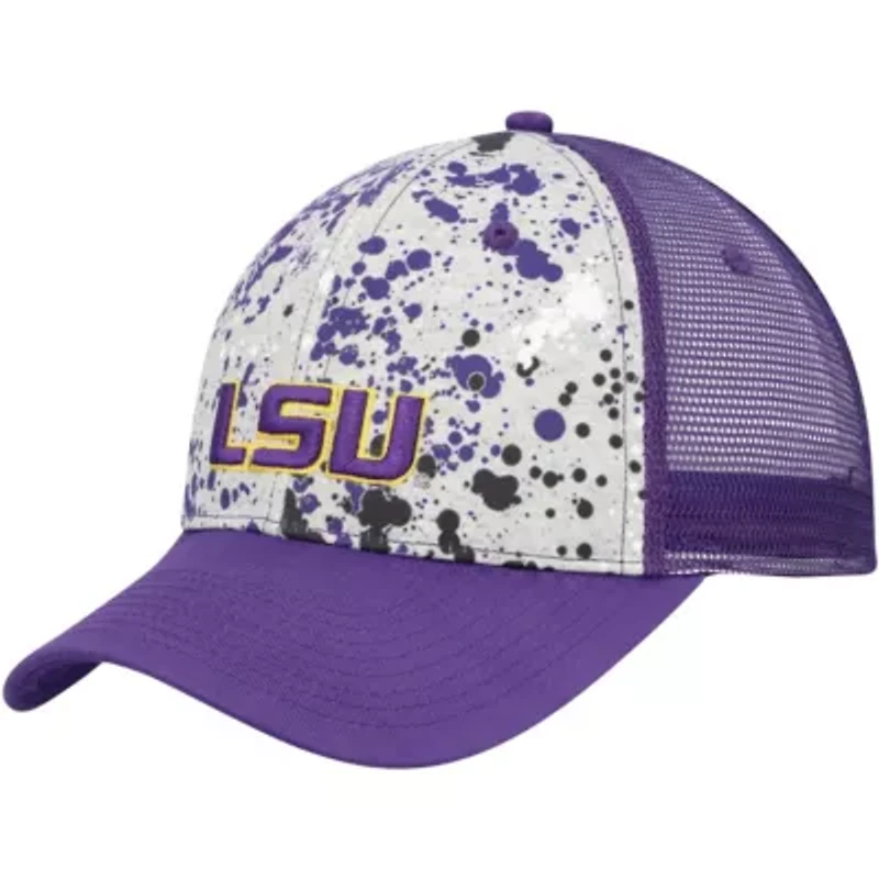 NCAA Gray/Purple LSU Tigers Love Fern Trucker Snapback Hat