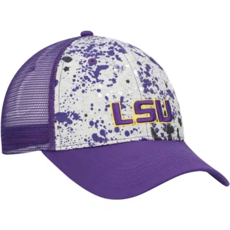 NCAA Gray/Purple LSU Tigers Love Fern Trucker Snapback Hat