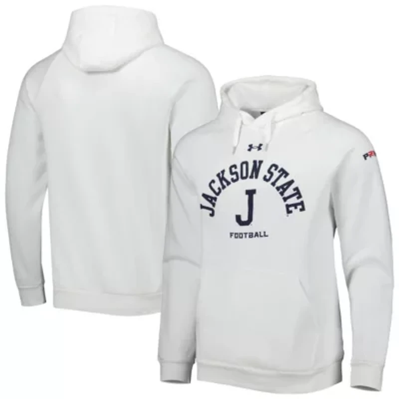 NCAA Under Armour Jackson State Tigers Coaches Prime Fleece Raglan Pullover Hoodie