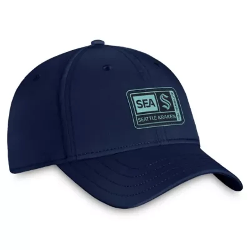 NHL Fanatics Deep Sea Seattle Kraken Authentic Pro Training Camp Flex Hat