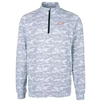 NCAA Pacific Tigers Big & Tall Traverse Print Stretch Quarter-Zip Pullover Top