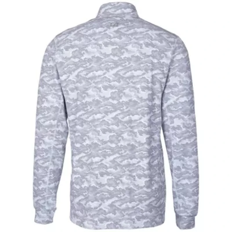 NCAA Pacific Tigers Big & Tall Traverse Print Stretch Quarter-Zip Pullover Top