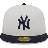 MLB Gray/Navy New York Yankees World Class Back Patch 59FIFTY Fitted Hat