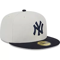 MLB Gray/Navy New York Yankees World Class Back Patch 59FIFTY Fitted Hat