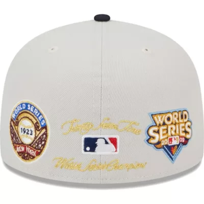 MLB Gray/Navy New York Yankees World Class Back Patch 59FIFTY Fitted Hat