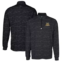 NC A&T Aggies NCAA North Carolina Traverse Print Stretch Quarter-Zip Pullover Top