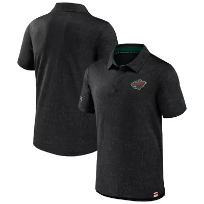 NHL Fanatics Minnesota Wild Authentic Pro Jacquard Polo