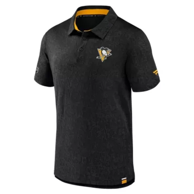 NHL Fanatics Pittsburgh Penguins Authentic Pro Jacquard Polo