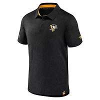 NHL Fanatics Pittsburgh Penguins Authentic Pro Jacquard Polo