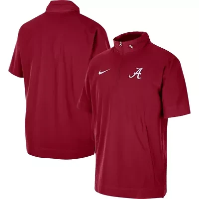 Alabama Crimson Tide NCAA Nike Coaches Half-Zip Short Sleeve Jacket