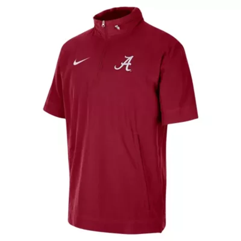 Alabama Crimson Tide NCAA Nike Coaches Half-Zip Short Sleeve Jacket