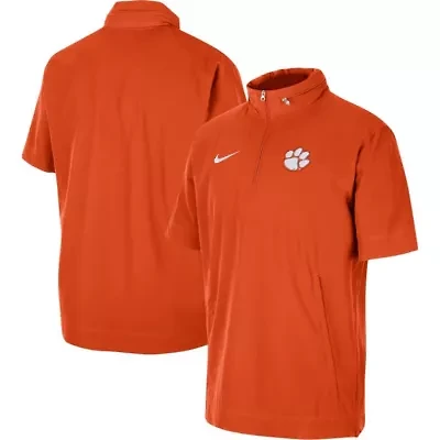 NCAA Nike Clemson Tigers Coaches Half-Zip Short Sleeve Jacket