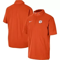 NCAA Nike Clemson Tigers Coaches Half-Zip Short Sleeve Jacket