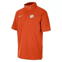 NCAA Nike Clemson Tigers Coaches Half-Zip Short Sleeve Jacket
