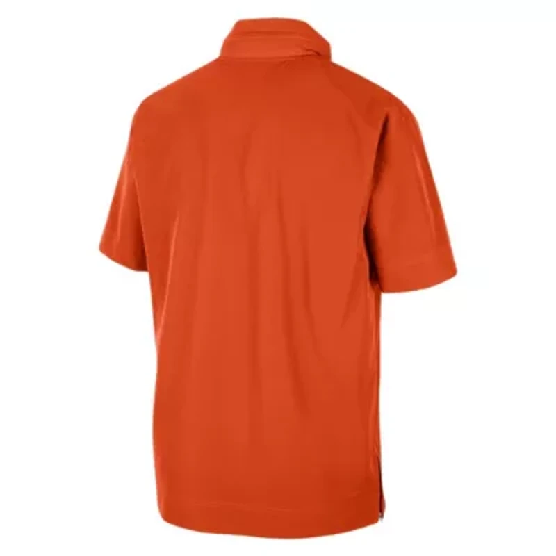 NCAA Nike Clemson Tigers Coaches Half-Zip Short Sleeve Jacket