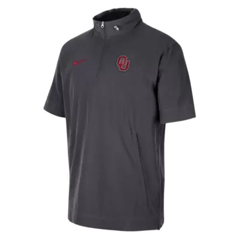 NCAA Nike Oklahoma Sooners Coaches Half-Zip Short Sleeve Jacket