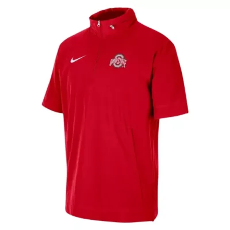 NCAA Nike Ohio State Buckeyes Coaches Half-Zip Short Sleeve Jacket