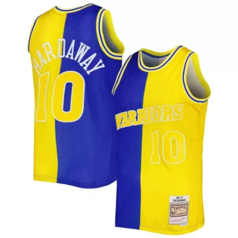 NBA Tim Hardaway Golden State Warriors Hardwood Classics 1990/91 Split Swingman Jersey