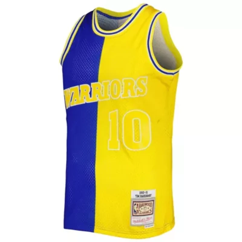 NBA Tim Hardaway Golden State Warriors Hardwood Classics 1990/91 Split Swingman Jersey