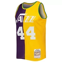 Hardwood Classic Teams Pete Maravich New Orleans Jazz Classics 1974/75 Split Swingman Jersey