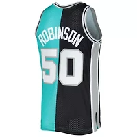 NBA David Robinson Black/Teal San Antonio Spurs Hardwood Classics 1998/99 Split Swingman Jersey