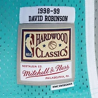 NBA David Robinson Black/Teal San Antonio Spurs Hardwood Classics 1998/99 Split Swingman Jersey