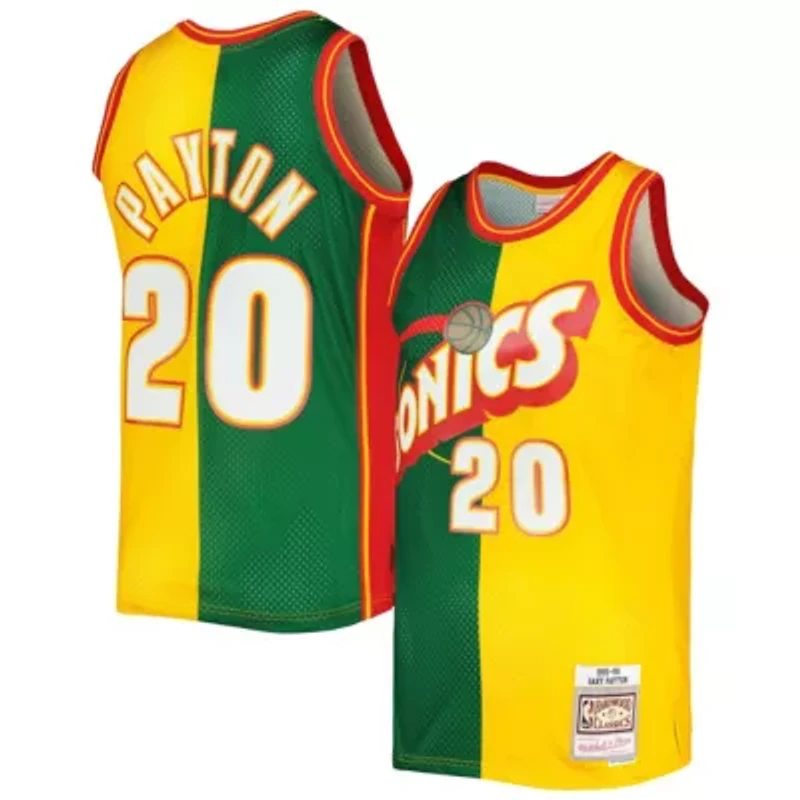 Hardwood Classic Teams Gary Payton Seattle SuperSonics Classics 1995/96 Split Swingman Jersey