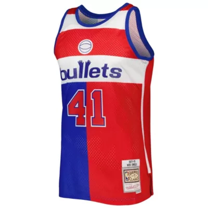 Hardwood Classic Teams Wes Unseld Blue/Red Washington Bullets Classics 1977/78 Split Swingman Jersey
