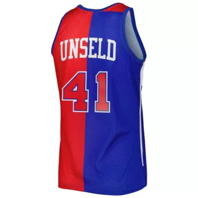 Hardwood Classic Teams Wes Unseld Blue/Red Washington Bullets Classics 1977/78 Split Swingman Jersey